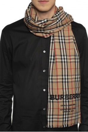 Patterned scarf with logo, zdjęcie 2 Patterned scarf with logo od Burberry